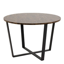 Load image into Gallery viewer, Amble Brown Marble Top Round Dining Table