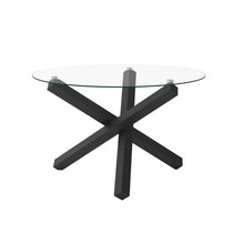 Load image into Gallery viewer, Capri Glass And Black Dining Table