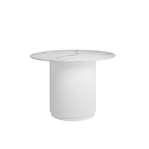 Fuji White Stone Marble Top Dining Table