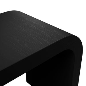 Lake Black Curved Side Table