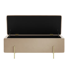 Load image into Gallery viewer, Lola Storage Ottoman Beige