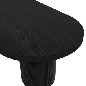 Rina Black Curved Dining Table