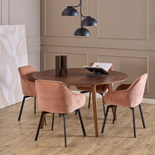 Load image into Gallery viewer, Roxby Round Dining Table in Walnut