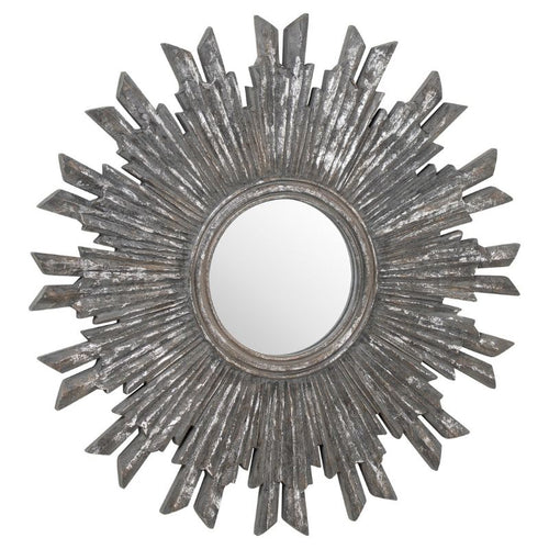 Circular Antique Matalic Burst Mirror