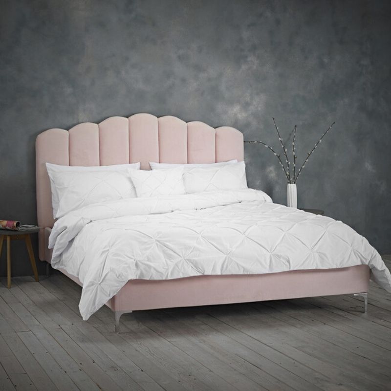 Willow Kingsize Bed (Silver or Pink) - The Home Collections