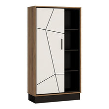 Load image into Gallery viewer, Brolo Wide 1 door bookcase With the walnut and dark panel finish - The Home Collections