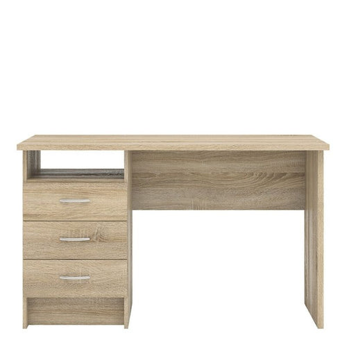 Home Office Function Plus Desk 3 Drawers in Oak - The Home Collections