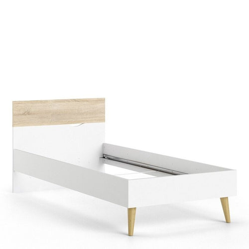 Kids Oslo Single Bed in White and Oak - The Home Collections