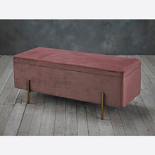 Load image into Gallery viewer, Lola Storage Ottoman Teal - The Home Collections