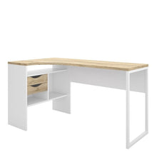 Load image into Gallery viewer, Home Office Function Plus Corner  Desk- White and Oak - The Home Collections