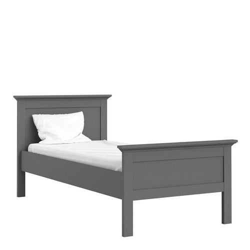 Kids Paris Single Bed in Matt Grey  -  (90 x 200) - The Home Collections