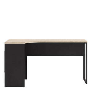 Function Plus Home Office Corner Desk - Matt and Oak. - The Home Collections