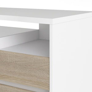 Function Plus Desk 3 drawers- White Oak