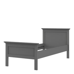 Kids Paris Single Bed in Matt Grey  -  (90 x 200) - The Home Collections