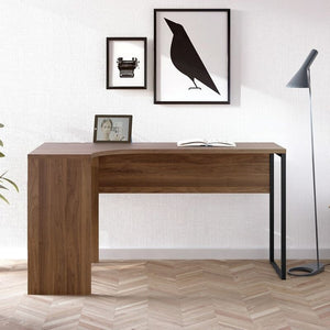 Home Office Function Plus Corner - Walnut - The Home Collections