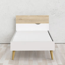 Load image into Gallery viewer, Kids Oslo Single Bed in White and Oak - The Home Collections