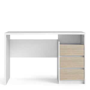 Function Plus Desk 3 drawers- White Oak
