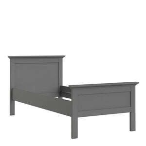 Kids Paris Single Bed in Matt Grey  -  (90 x 200) - The Home Collections