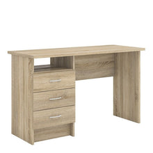 Load image into Gallery viewer, Home Office Function Plus Desk 3 Drawers in Oak - The Home Collections
