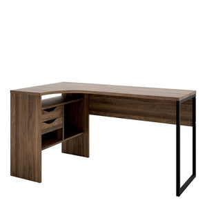 Home Office Function Plus Corner - Walnut - The Home Collections