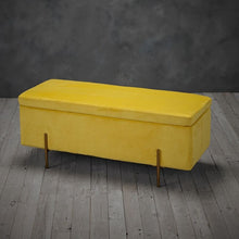 Load image into Gallery viewer, Lola Storage Ottoman Teal - The Home Collections