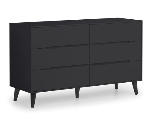 Alicia Black 6 Drawer Chest