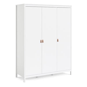 Barcelona White 3 Door Wardrobe