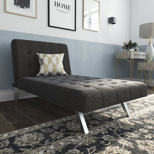 Load image into Gallery viewer, Emily Chaise Single Sofa Bed Black