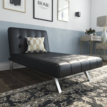 Load image into Gallery viewer, Emily Chaise Single Sofa Bed Black