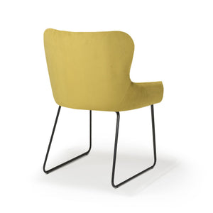 Galway Brushed Velvet Mustard Dining Chair (Pair)