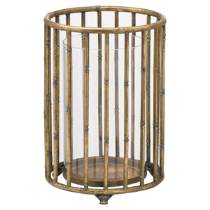 Large Metallic Bamboo Lantern