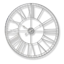 Load image into Gallery viewer, Large Nickel Skeleton Wall Clock