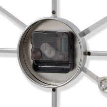 Load image into Gallery viewer, Large Nickel Skeleton Wall Clock