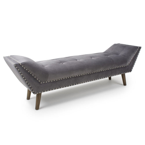 Montrose Large Brushed Velvet Grey Chaise