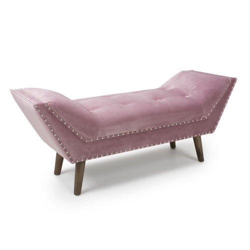 Mulberry Medium Brushed Velvet Pink Blush Chaise