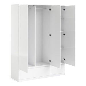 Naia White 2 Door Wardrobe