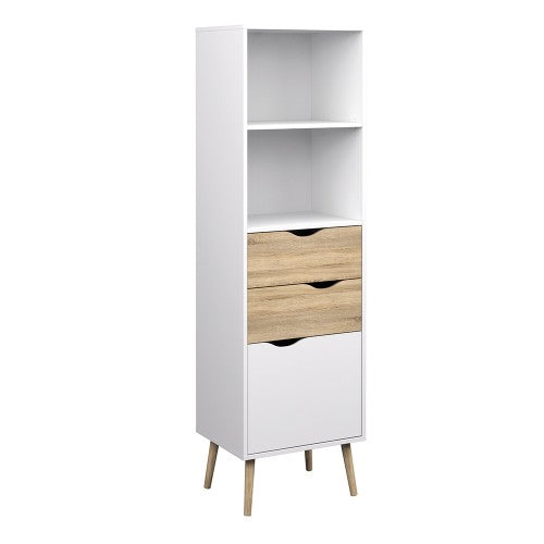 Oslo White Bookcase