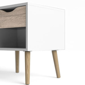 Oslo White Oak Bedside Cabinet