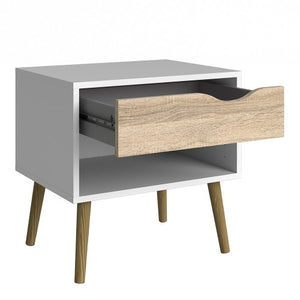 Oslo White Oak Bedside Cabinet