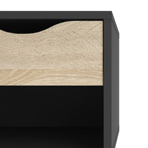 Oslo Black Bedside Table