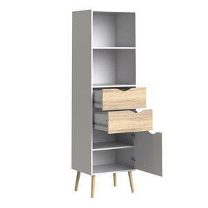 Oslo White Bookcase