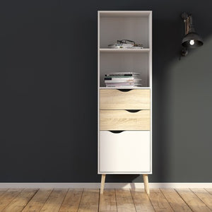 Oslo White Bookcase