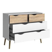 Load image into Gallery viewer, Oslo Chest of 4 Drawers White and Oak