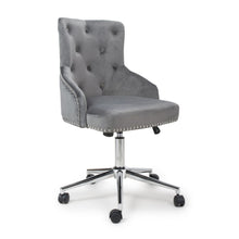 Load image into Gallery viewer, Rocco Brushed Velvet Grey Office Chair