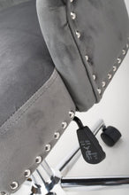 Load image into Gallery viewer, Rocco Brushed Velvet Grey Office Chair