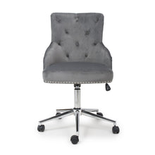 Load image into Gallery viewer, Rocco Brushed Velvet Grey Office Chair