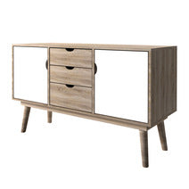 Scandi Oak White Two Door Sideboard