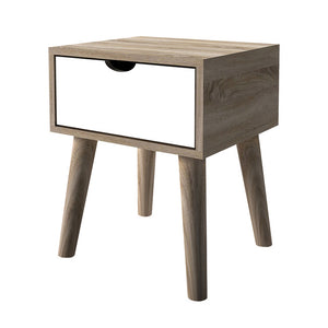 Scandi White Oak End Table