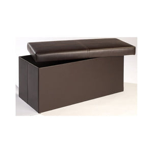 Madrid Storage Ottoman Large Brown - The Home Collections