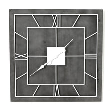 Load image into Gallery viewer, Williston Grey Square Wall Clock